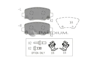 P1-1553 ASHUKI by Palidium Комплект тормозных колодок, дисковый тормоз
