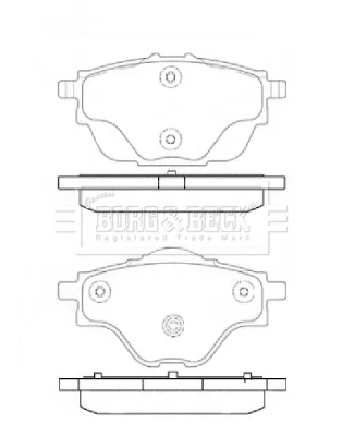 Комплект тормозных колодок, дисковый тормоз BORG & BECK BBP2451