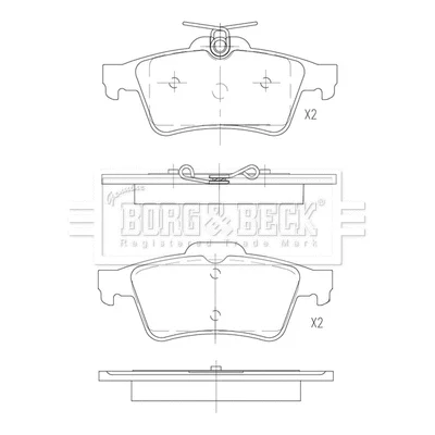 BBP2883 BORG & BECK Комплект тормозных колодок, дисковый тормоз