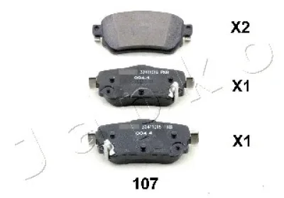 51107 JAPKO Комплект тормозных колодок, дисковый тормоз