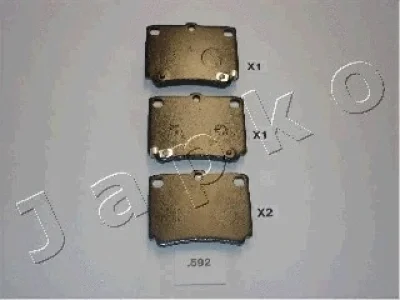 Комплект тормозных колодок, дисковый тормоз JAPKO 51592
