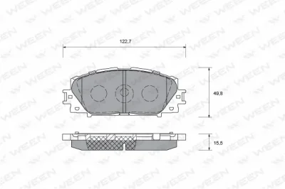 Комплект тормозных колодок, дисковый тормоз WEEN 151-0021
