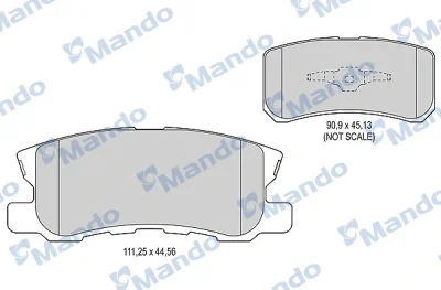 Комплект тормозных колодок, дисковый тормоз MANDO MBF015717