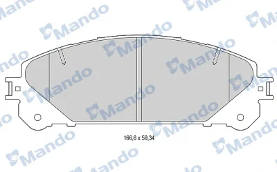 MBF015886 MANDO Комплект тормозных колодок, дисковый тормоз
