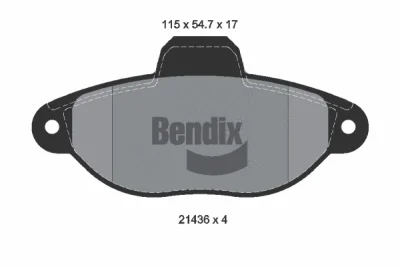 BPD1007 BENDIX Braking Комплект тормозных колодок, дисковый тормоз