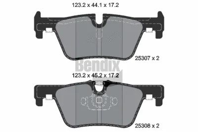 BPD1017 BENDIX Braking Комплект тормозных колодок, дисковый тормоз