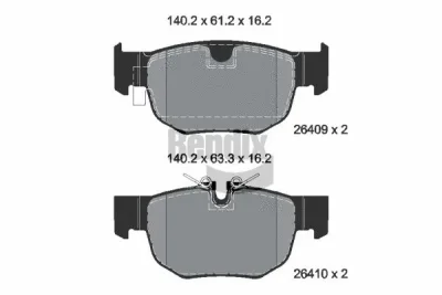BPD1650 BENDIX Braking Комплект тормозных колодок, дисковый тормоз