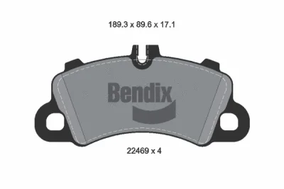 BPD1665 BENDIX Braking Комплект тормозных колодок, дисковый тормоз