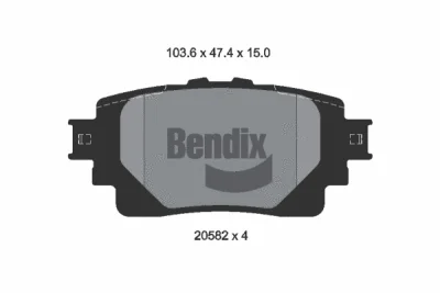 BPD2465 BENDIX Braking Комплект тормозных колодок, дисковый тормоз