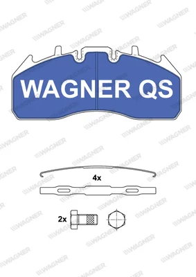 Комплект тормозных колодок, дисковый тормоз WAGNER 2917404950