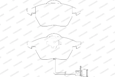Комплект тормозных колодок, дисковый тормоз WAGNER WBP20676D