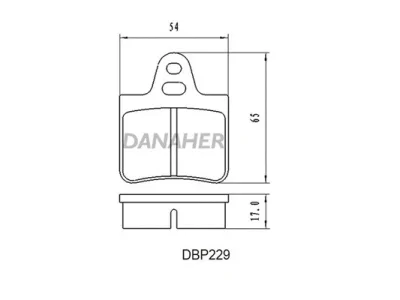 DBP229 DANAHER Комплект тормозных колодок, дисковый тормоз