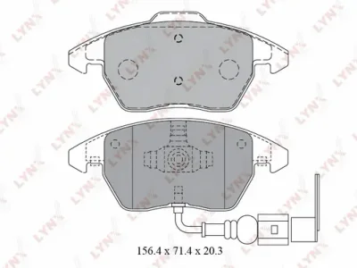 BD-1203 LYNXAUTO Комплект тормозных колодок, дисковый тормоз