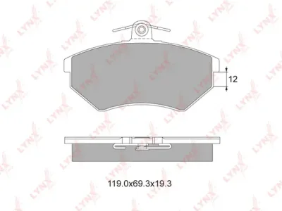 Комплект тормозных колодок, дисковый тормоз LYNXAUTO BD-1205