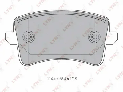 Комплект тормозных колодок, дисковый тормоз LYNXAUTO BD-1223
