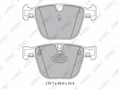 Комплект тормозных колодок, дисковый тормоз LYNXAUTO BD-1425