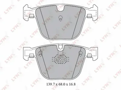 BD-1425 LYNXAUTO Комплект тормозных колодок, дисковый тормоз