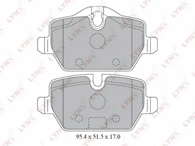 Комплект тормозных колодок, дисковый тормоз LYNXAUTO BD-1430