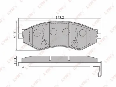 BD-1805 LYNXAUTO Комплект тормозных колодок, дисковый тормоз