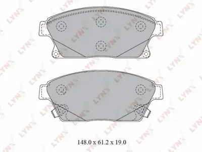 BD-1813 LYNXAUTO Комплект тормозных колодок, дисковый тормоз