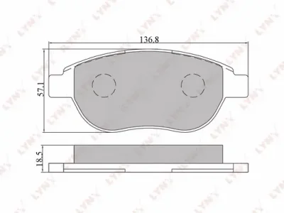 Комплект тормозных колодок, дисковый тормоз LYNXAUTO BD-2202