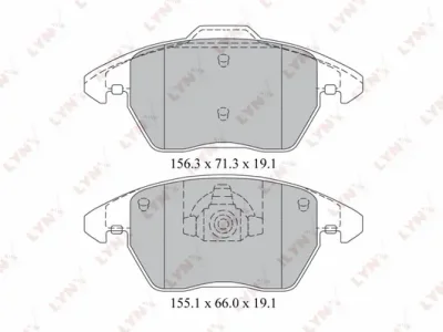 Комплект тормозных колодок, дисковый тормоз LYNXAUTO BD-2206