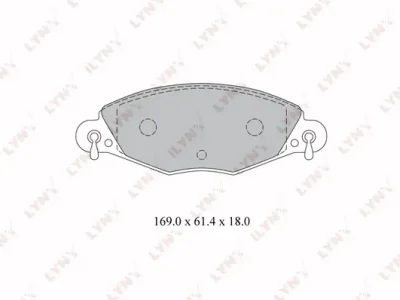 BD-2209 LYNXAUTO Комплект тормозных колодок, дисковый тормоз