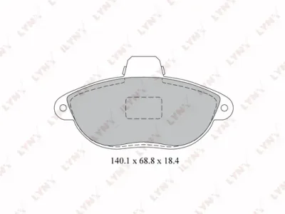 BD-2213 LYNXAUTO Комплект тормозных колодок, дисковый тормоз