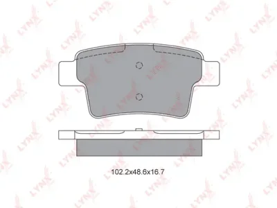 Комплект тормозных колодок, дисковый тормоз LYNXAUTO BD-2226