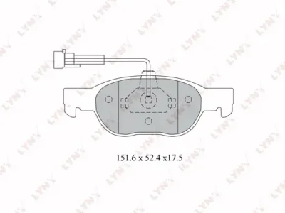 BD-2801 LYNXAUTO Комплект тормозных колодок, дисковый тормоз