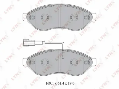 BD-2828 LYNXAUTO Комплект тормозных колодок, дисковый тормоз