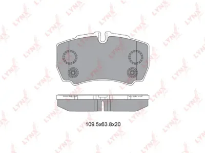 BD-3035 LYNXAUTO Комплект тормозных колодок, дисковый тормоз