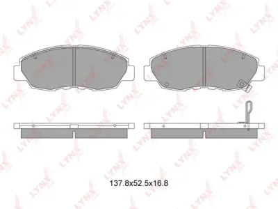BD-3410 LYNXAUTO Комплект тормозных колодок, дисковый тормоз