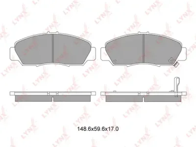 BD-3411 LYNXAUTO Комплект тормозных колодок, дисковый тормоз