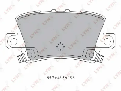 BD-3432 LYNXAUTO Комплект тормозных колодок, дисковый тормоз