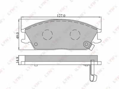 BD-3601 LYNXAUTO Комплект тормозных колодок, дисковый тормоз