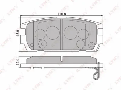 BD-3606 LYNXAUTO Комплект тормозных колодок, дисковый тормоз