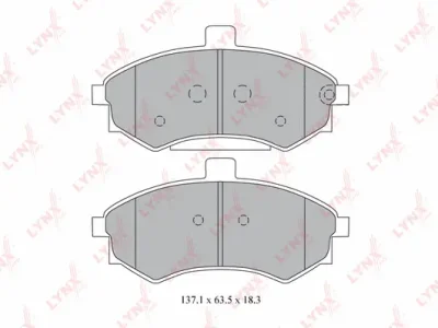 BD-3611 LYNXAUTO Комплект тормозных колодок, дисковый тормоз