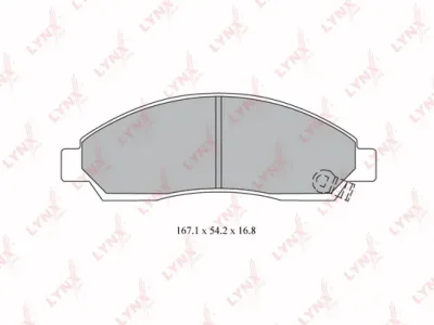 Комплект тормозных колодок, дисковый тормоз LYNXAUTO BD-3804
