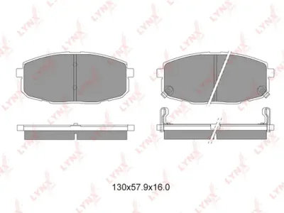 BD-4404 LYNXAUTO Комплект тормозных колодок, дисковый тормоз