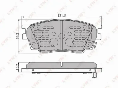 BD-5111 LYNXAUTO Комплект тормозных колодок, дисковый тормоз