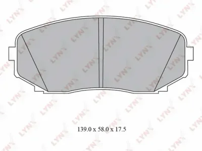 BD-5116 LYNXAUTO Комплект тормозных колодок, дисковый тормоз
