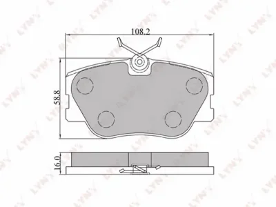 BD-5301 LYNXAUTO Комплект тормозных колодок, дисковый тормоз