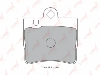 BD-5334 LYNXAUTO Комплект тормозных колодок, дисковый тормоз