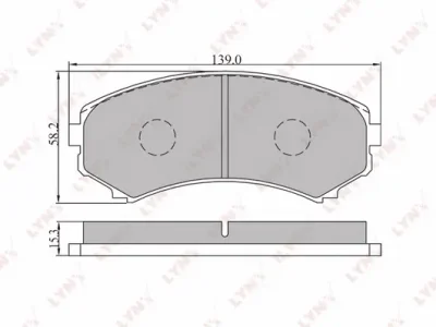 Комплект тормозных колодок, дисковый тормоз LYNXAUTO BD-5506