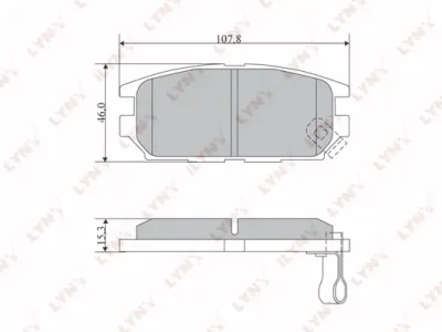 Комплект тормозных колодок, дисковый тормоз LYNXAUTO BD-5517