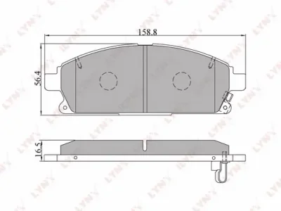 BD-5704 LYNXAUTO Комплект тормозных колодок, дисковый тормоз