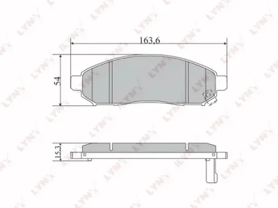 BD-5731 LYNXAUTO Комплект тормозных колодок, дисковый тормоз