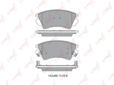 Комплект тормозных колодок, дисковый тормоз LYNXAUTO BD-5927