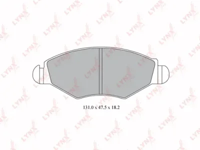 BD-6106 LYNXAUTO Комплект тормозных колодок, дисковый тормоз